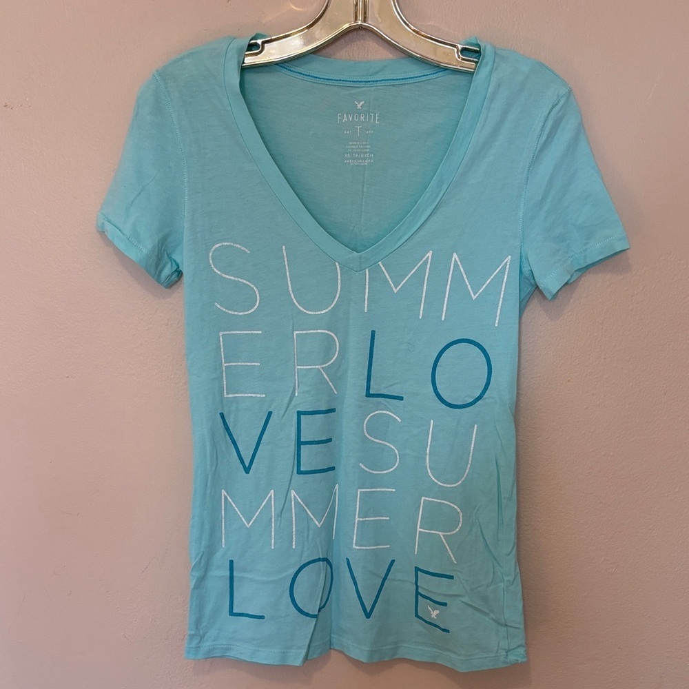 Light Blue Summer Love Women's Long Sleeve Tee